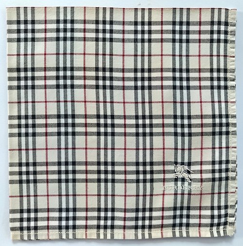 orangesodapanda Burberry Vintage Handkerchief Beige Check 19 x 18.5 inches