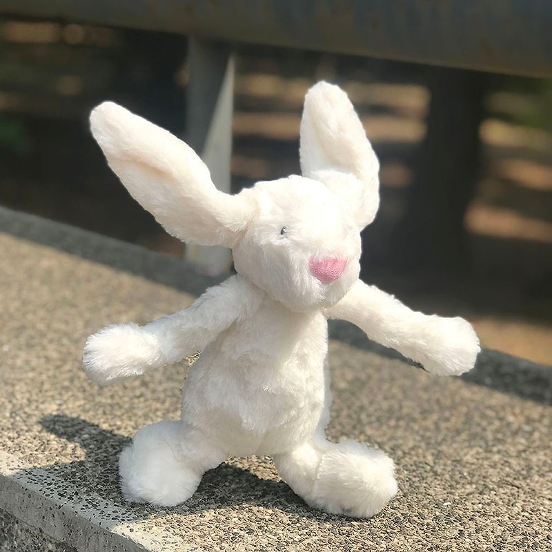 Bendable rabbit 10 inches - Stuffed Dolls & Figurines - Cotton & Hemp White