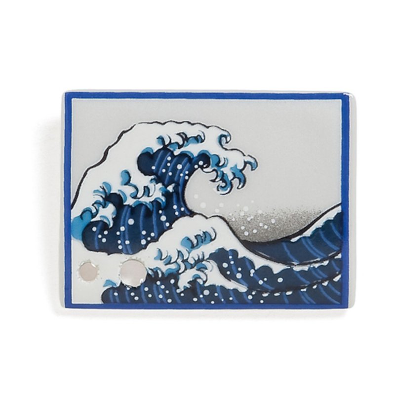 Japan [Shoeido] Porcelain Incense Stand Wave/Nami Wave - น้ำหอม - เครื่องลายคราม 