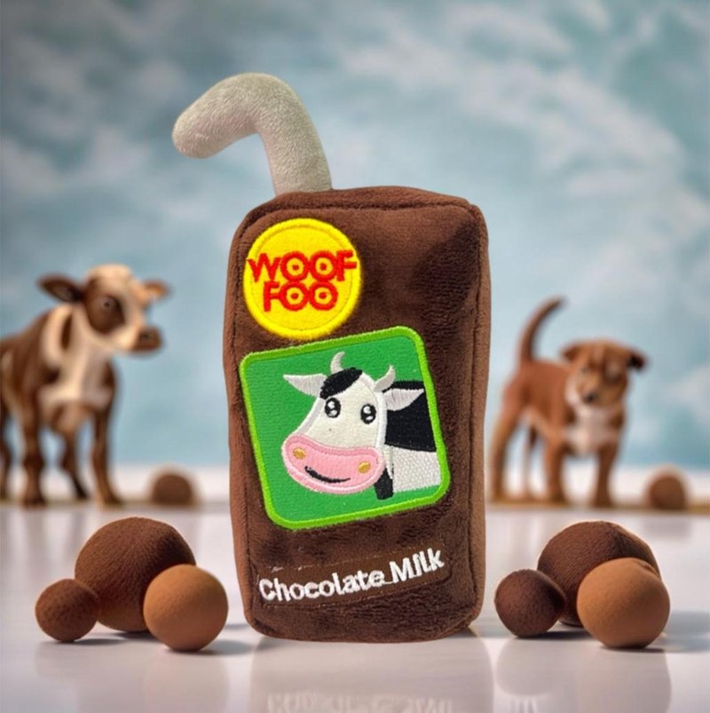 Wooffoo 朱古力牛奶Chocolate Milk - 貓/狗玩具 - 聚酯纖維 咖啡色