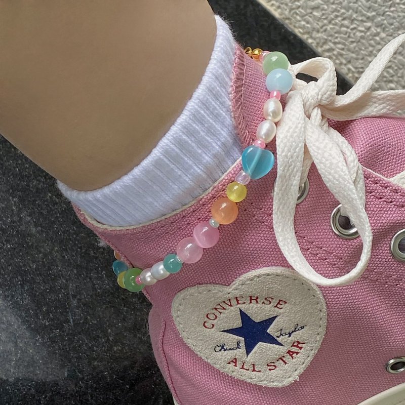 CANDY STONE HEART ANKLET - 其他 - 石頭 
