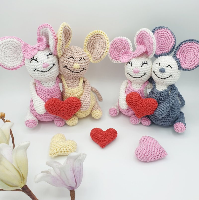 Tiffy the Mouse in Love | Valentine's Day Amigurumi Crochet PATTERN PDF - 手工藝教學/工具書 - 其他材質 
