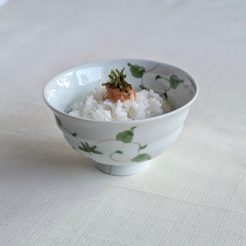 錦唐草六兵衛飯碗 - 碗 - 陶 白色
