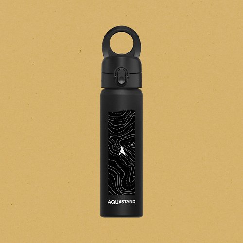犀牛盾RHINOSHIELD AquaStand磁吸水壺-不鏽鋼保溫瓶|獨家設計/登山指南(黑)