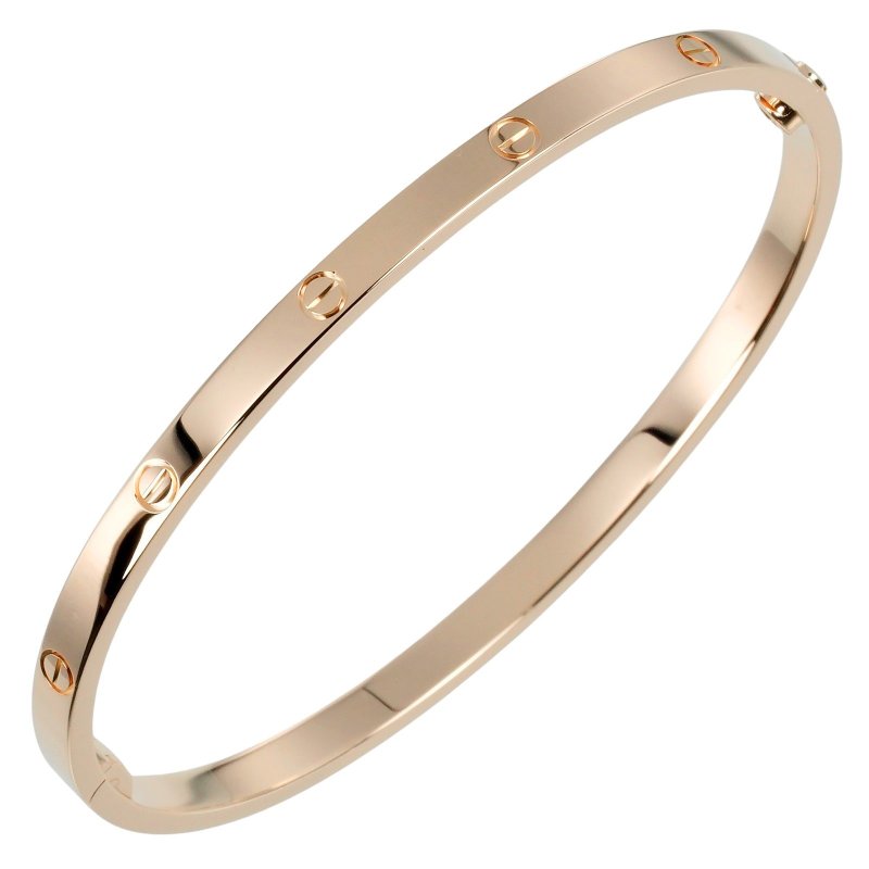 【日本直送】カルティエ CARTIER ラブ SM ブレスレット #17 K18PG ピンクゴールド 約18.75g【中古】 - 手鍊/手環 - 貴金屬 金色