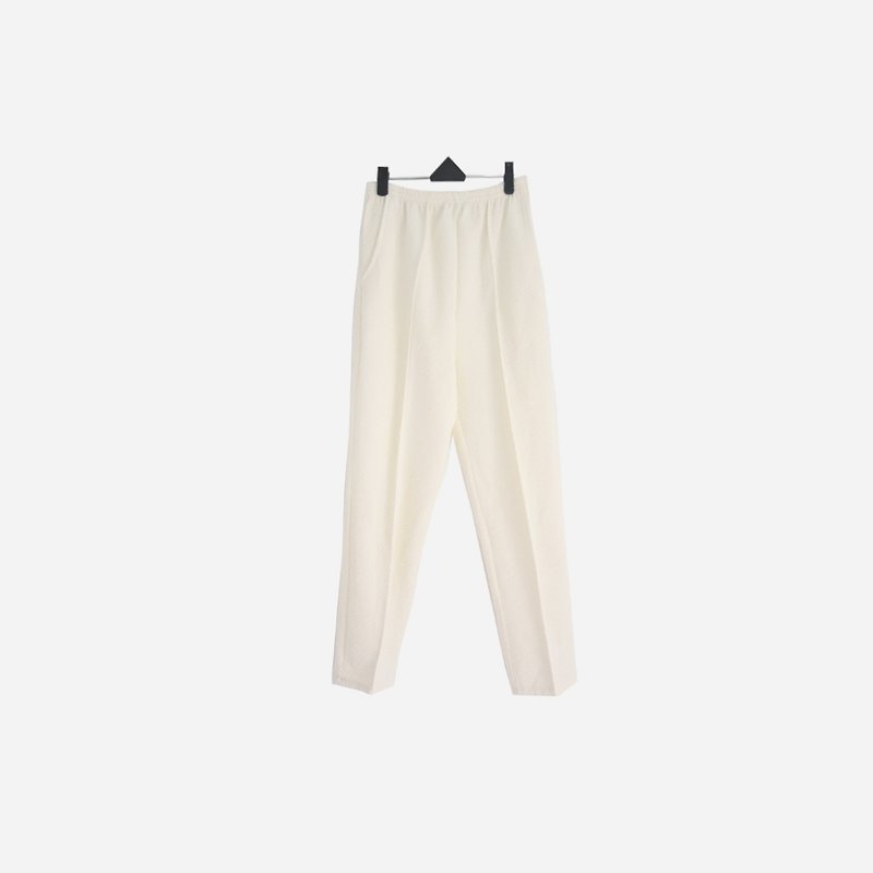 Dislocation vintage / plain white embossed trousers no.796 vintage - Women's Pants - Polyester White