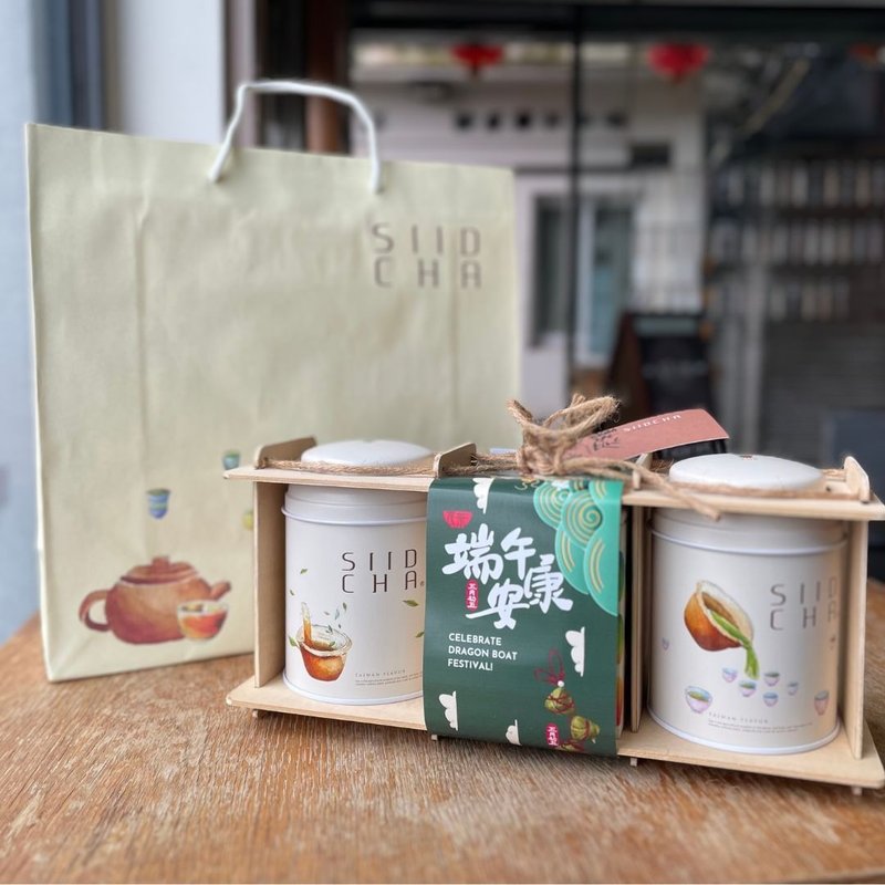 端午禮盒限定-IF設計獎 吾穀沖泡禮盒(玄米茶 荔枝烏龍茶 黑豆茶) - 茶葉/茶包/水果茶 - 其他材質 多色