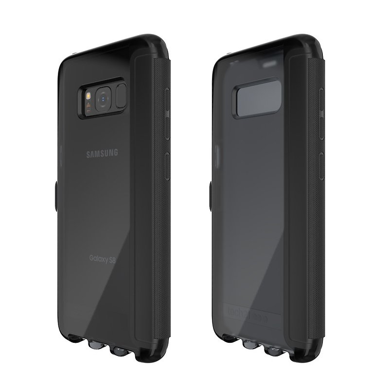 Tech21 British Super Impact Evo Wallet Samsung S8 Anti-collision Soft Leather Case-Black (5055517375726) - อื่นๆ - วัสดุอื่นๆ สีดำ