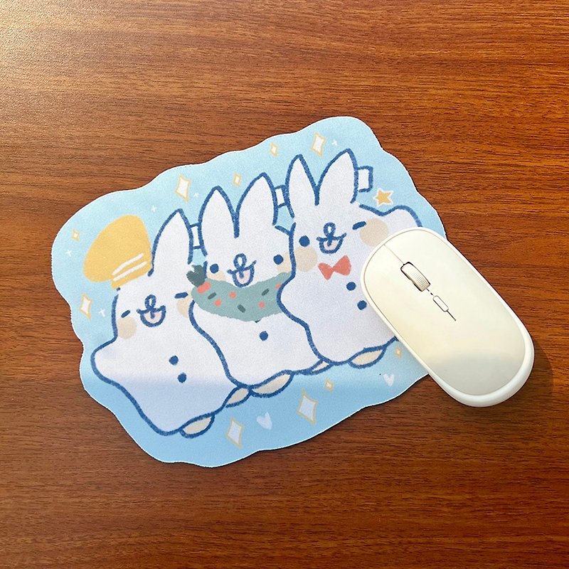 Bonnie rabbit ghost shaped mouse pad - แผ่นรองเมาส์ - ยาง สีน้ำเงิน
