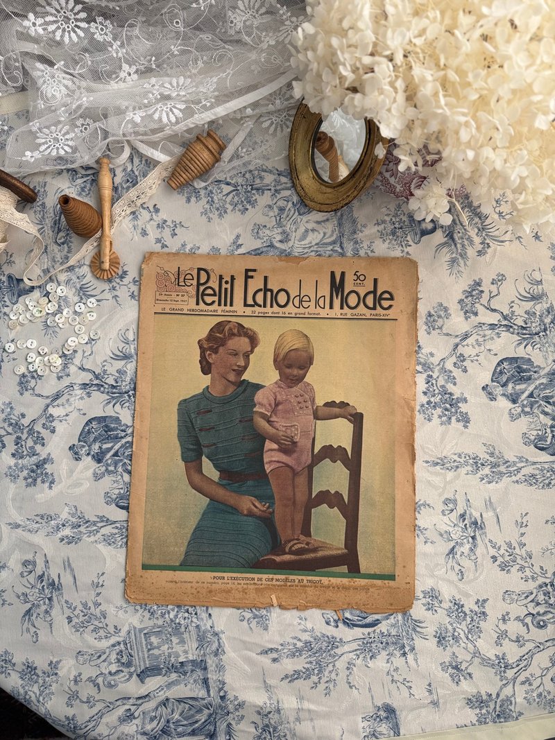 30736-法國古董1937年時尚雜誌Le Petit Echo de la Mode - 刊物/書籍 - 紙 