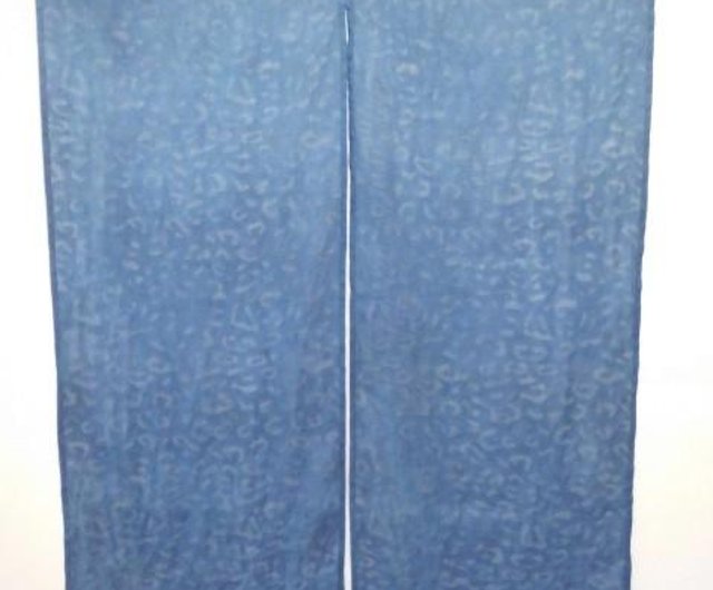 藍染め/麻100%・のれん/手染めグラデーション・透き通る模様が涼しげ