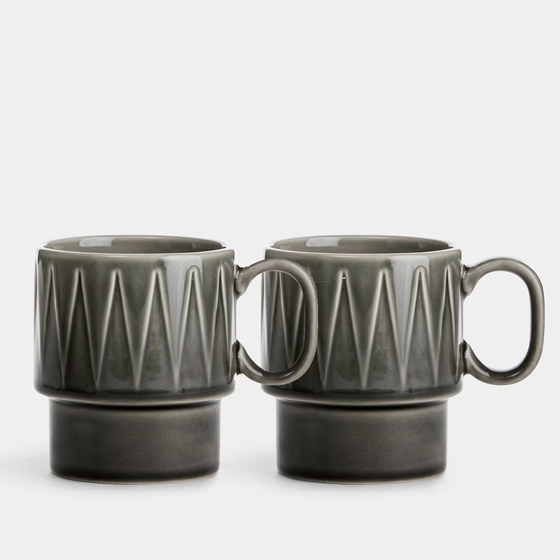 Coffee & More/咖啡杯2入組/250ml/灰 - 其他杯子 - 瓷 