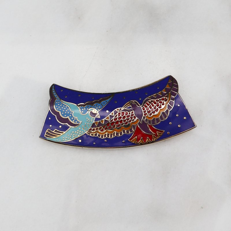 南瓜Vintage。Laurel Burch 1980s 手工 珐瑯 項鍊頭 - 項鍊 - 琺瑯 