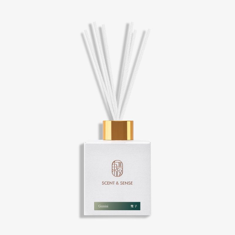 East Warm Man Gemini Frank Foo Qi Constellation Diffuser with Diffuser Bamboo Bag - น้ำหอม - แก้ว 