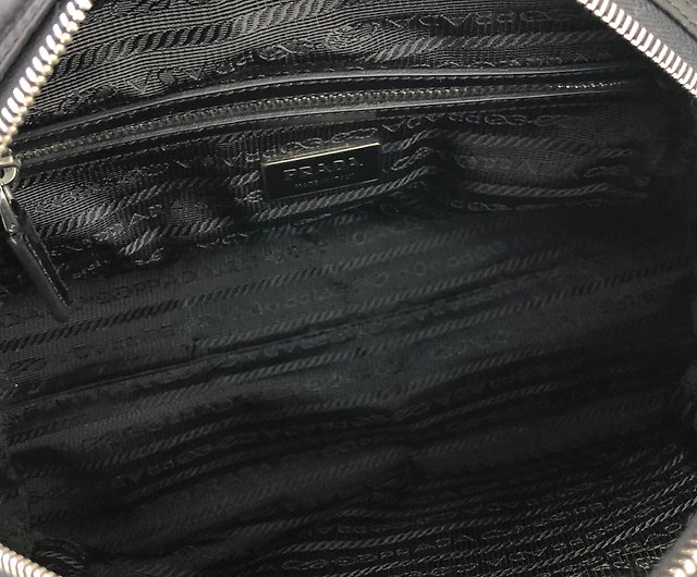 Famous brand used package sent directly from Japan] PRADA logo embossed big  leather x nylon mini Boston handbag black vintage fzeu5f - Shop  solo-vintage Handbags & Totes - Pinkoi