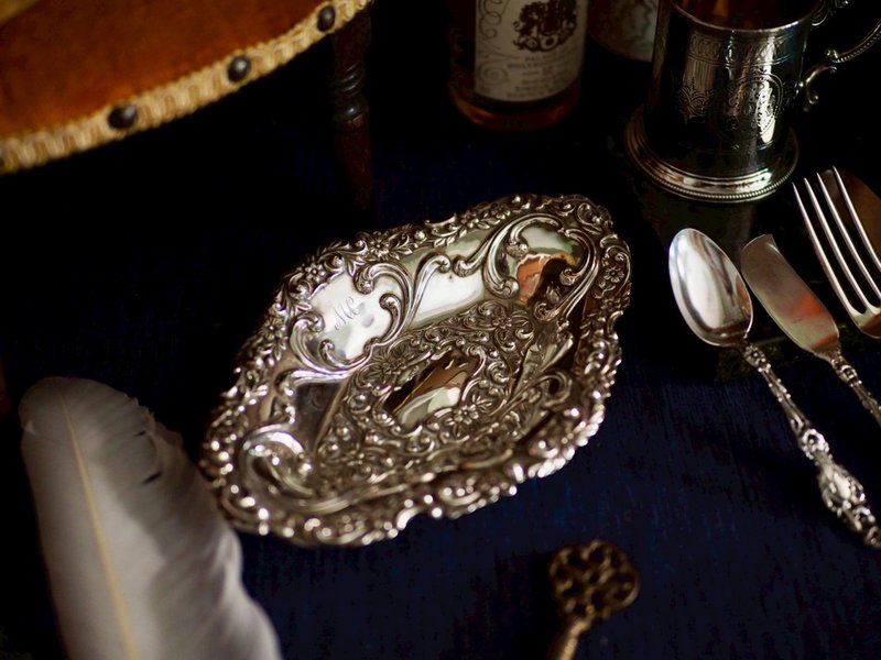 英國1897年純銀 Bon Bon Dish - 擺飾/家飾品 - 純銀 銀色