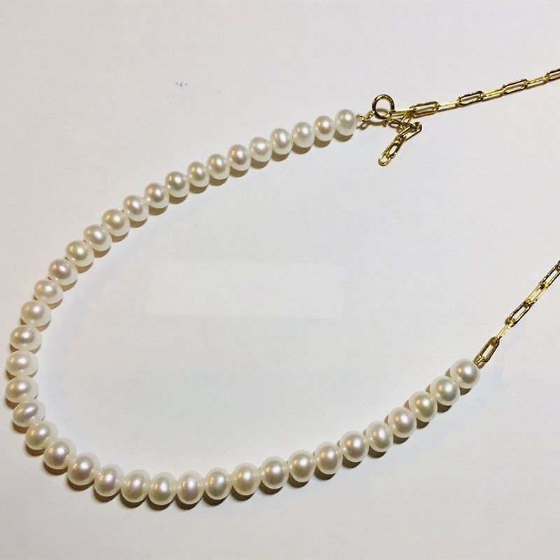 【Moriarty Jewelry】甜美優雅系 - 14K 包金 珍珠項鍊 - 項鍊 - 珍珠 
