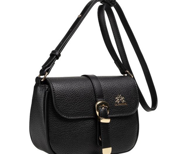 La Martina Black Leather Women's Handbag