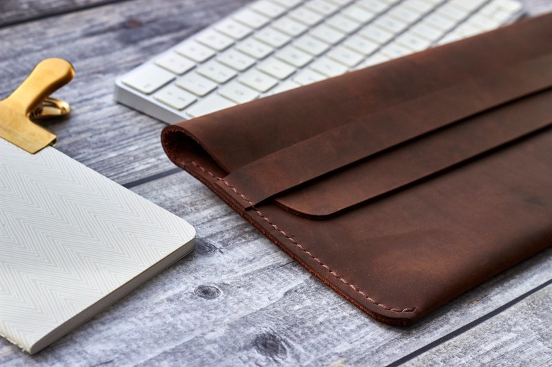 CUSTOM ORDER for Steve leather case for Apple Magic Trackpad - 電腦配件 - 真皮 咖啡色