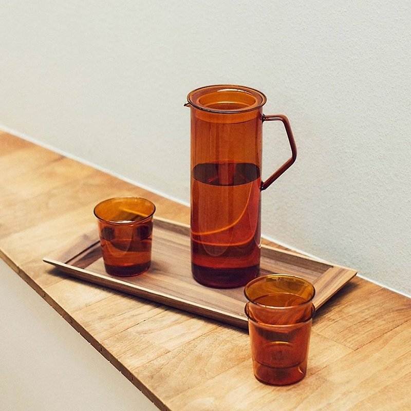 Pinkoi Limited【Value Set】KINTO CAST AMBER Amber Glass Bottle Set - เครื่องทำกาแฟ - แก้ว สีส้ม