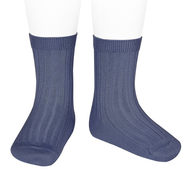 Condor Little Prince Classic Socks - 490 Texas Blue (Kids/Adults) - Socks - Cotton & Hemp Blue