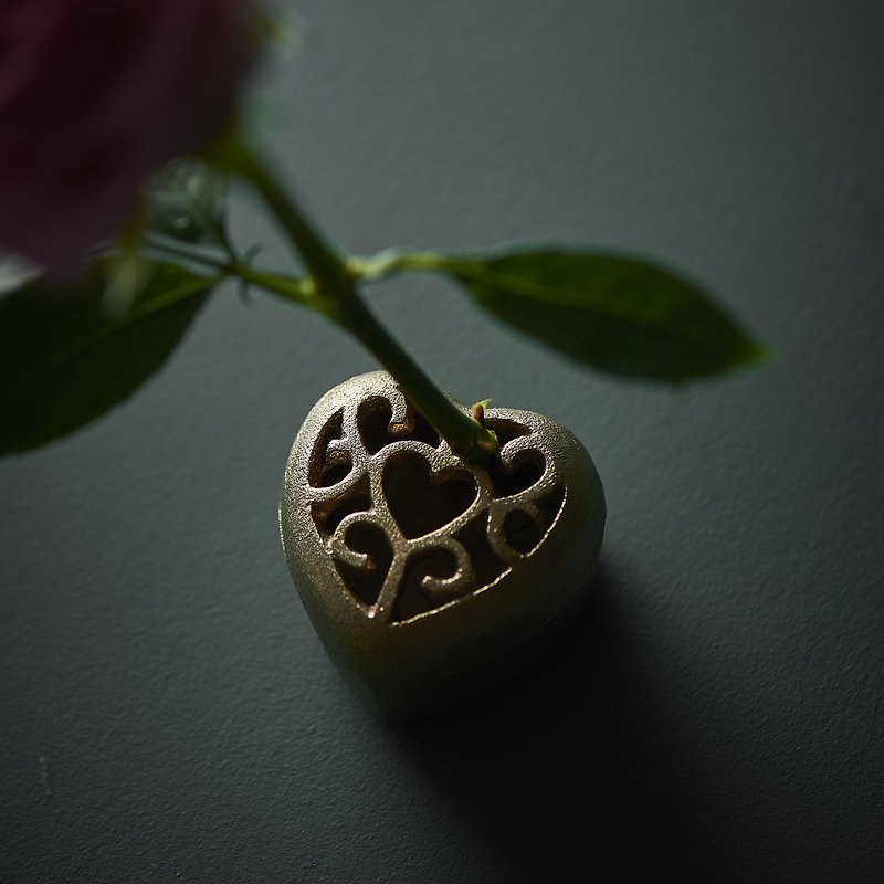 Heart Kenzan - Pottery & Ceramics - Other Metals Gold