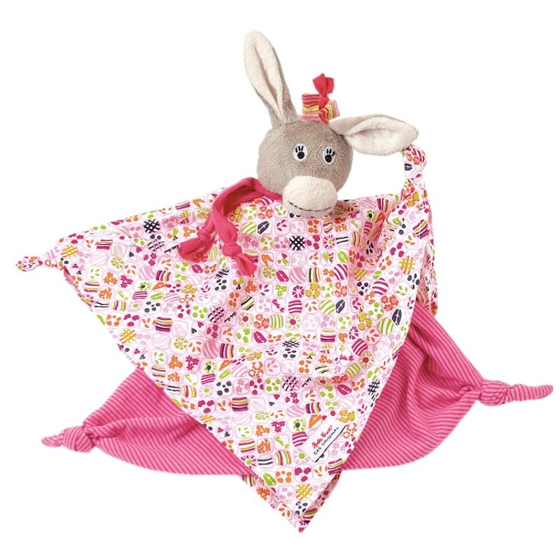 Century German brand Käthe Kruse appease towel pink donkey - Kids' Toys - Cotton & Hemp Pink