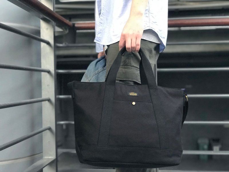 Matchwood Sling Tote Bag - Messenger Bags & Sling Bags - Cotton & Hemp Black