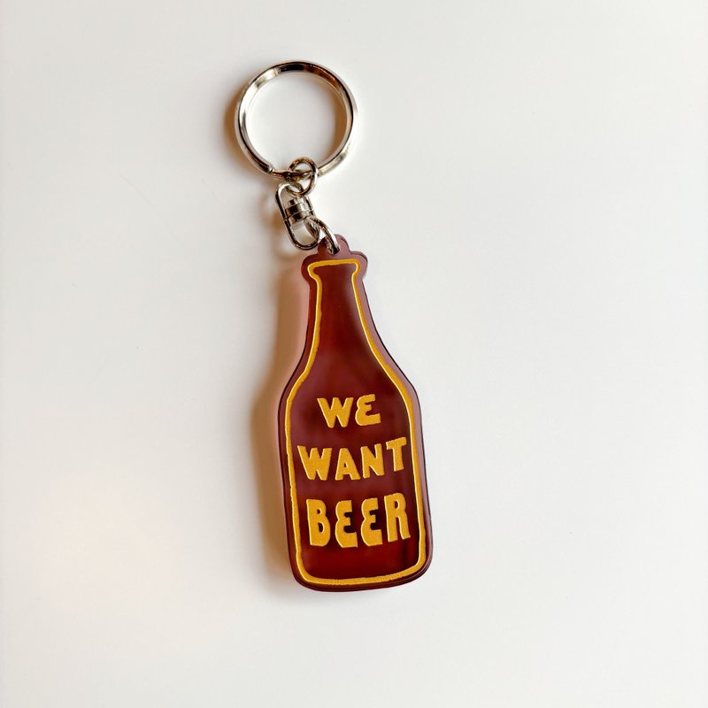 BOTTLE BEER Acrylic Keychain | CLEAR BROWN - ที่ห้อยกุญแจ - อะคริลิค สีนำ้ตาล