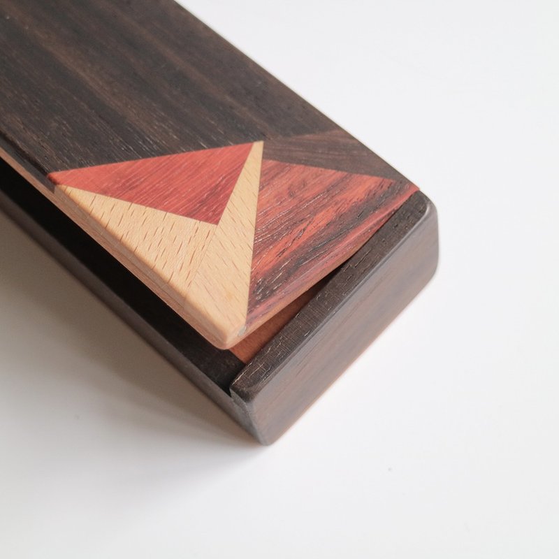 Special wooden pen case no.09 - East Indian rosewood x cherry wood - Pencil Cases - Wood Brown