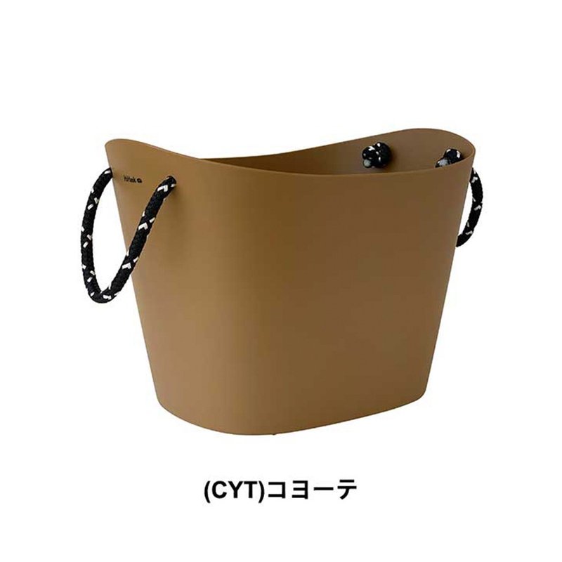 [Yawata Kasei] Soft camp tote camping multifunctional storage basket L Khaki - ชั้นวาง/ตะกร้า - วัสดุอื่นๆ สีนำ้ตาล