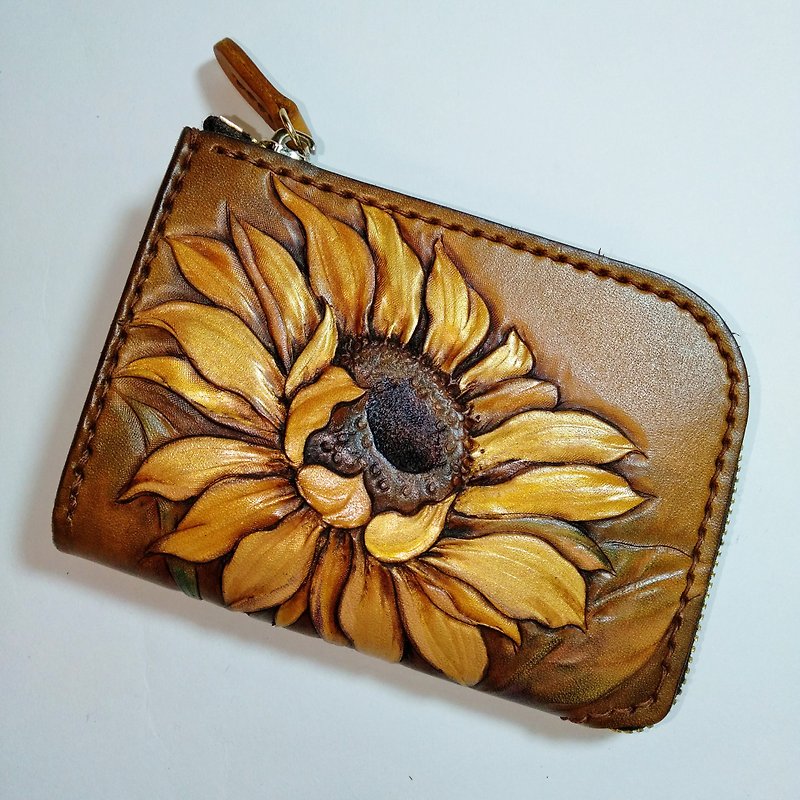 Pinot L Coin Purse (Sunflower) - Coin Purses - Genuine Leather 