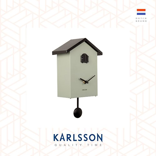 Ur Lifestyle 荷蘭Karlsson, Traditional Cuckoo綠色搖擺布谷鳥掛鐘(整點報時)