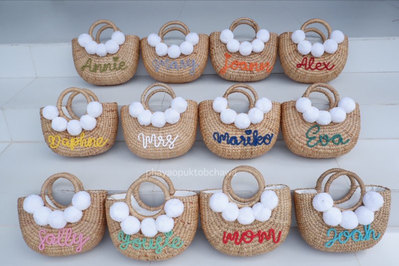 Personalized beach bag with zipper summer bag - 手提包/手提袋 - 植物．花 