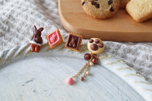 うさぎチョコイヤリングセット - ショップ Little Creatures ピアス