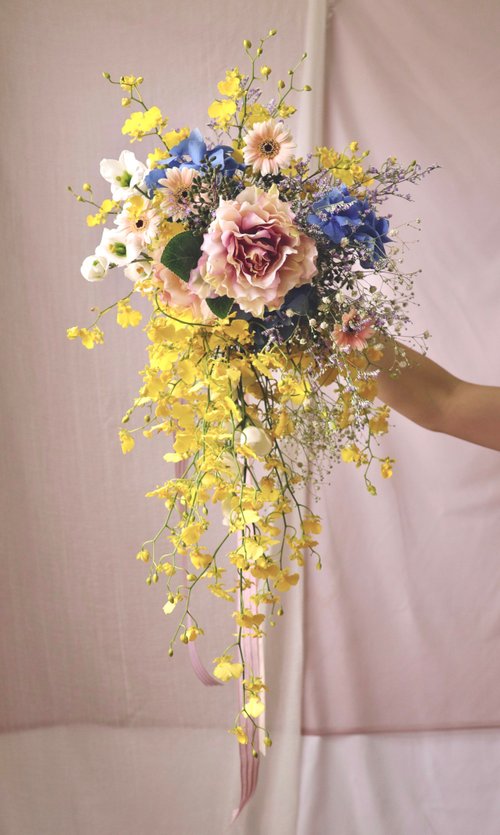 醉氏花藝 鮮花捧花 水滴捧花 結婚捧花 新娘捧花 瀑布捧花 客製捧花 花禮