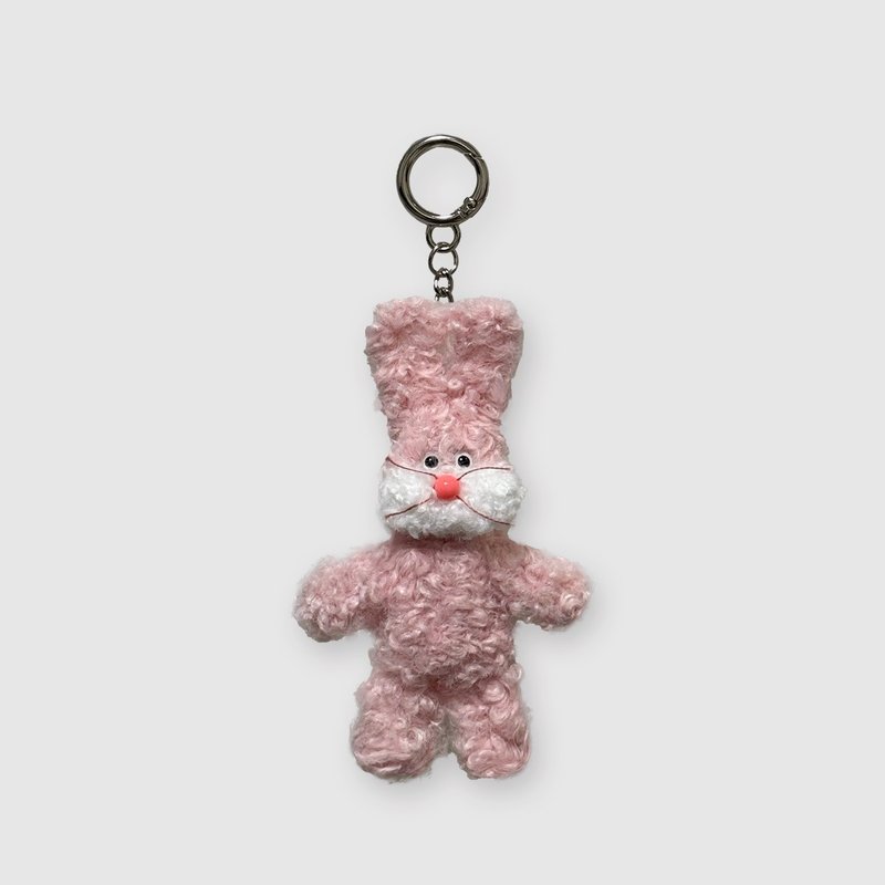Pink Bunny keyring - 鑰匙圈/鑰匙包 - 壓克力 卡其色