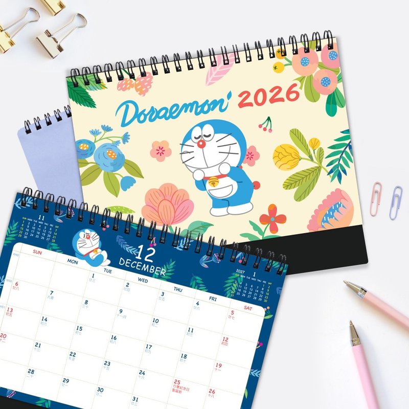 【6/28－7/31 預購89折】JzFun / Doraemon 2026桌曆 - 日曆/月曆/年曆 - 紙 