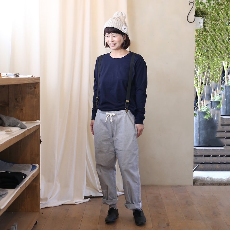 HUIS × yohaku plain cotton cut sewn navy size 2 - Women's Tops - Cotton & Hemp Blue