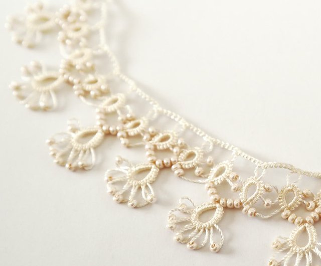タティングレースのネックレス【レース】アイボリー - ショップ AYTURK