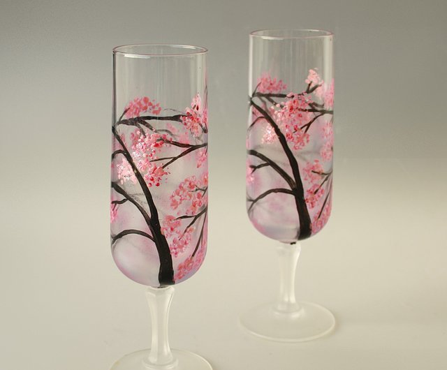 シーグラスアート　♡憧れの桜シャンパン♡ ADERIA シャンパングラス おしゃれ 桜 180ml エルドラード 日本