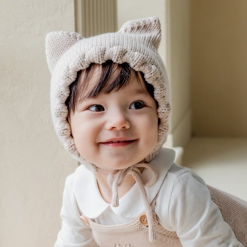 日安朵朵 Happy Prince 韓國製 Fla小耳朵針織嬰兒童毛帽