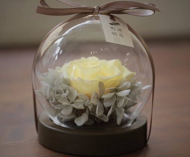 シルバームーン 日本の不滅の花ガラスフラワーカップ 小 カスタマイズ 祝福の花と野生の花 ショップ Yedifu Floral Design ドライフラワー ブーケ Pinkoi
