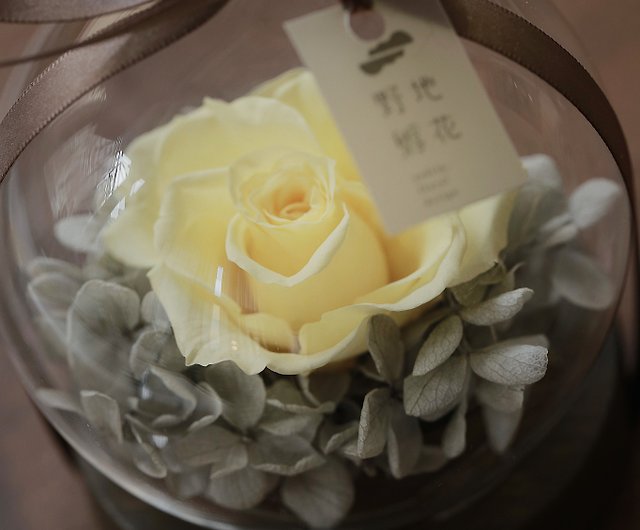 シルバームーン 日本の不滅の花ガラスフラワーカップ 小 カスタマイズ 祝福の花と野生の花 ショップ Yedifu Floral Design ドライフラワー ブーケ Pinkoi