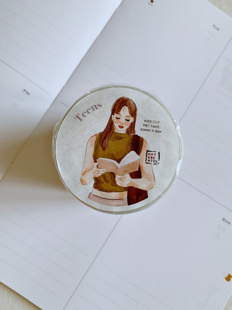 Teens / Kisscut PET Tape - 紙膠帶/和紙/PET - 其他材質 