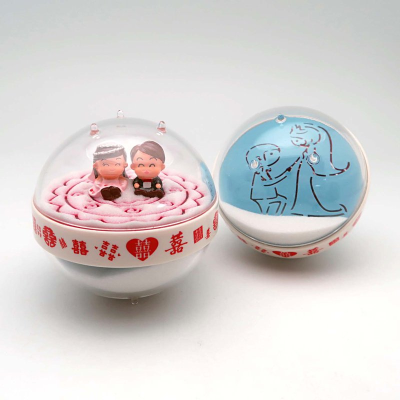 新郎新娘結婚沙漏/結婚伴手禮/情人節紀念禮物/雙喜/雙面沙漏 - 擺飾/家飾品 - 壓克力 白色