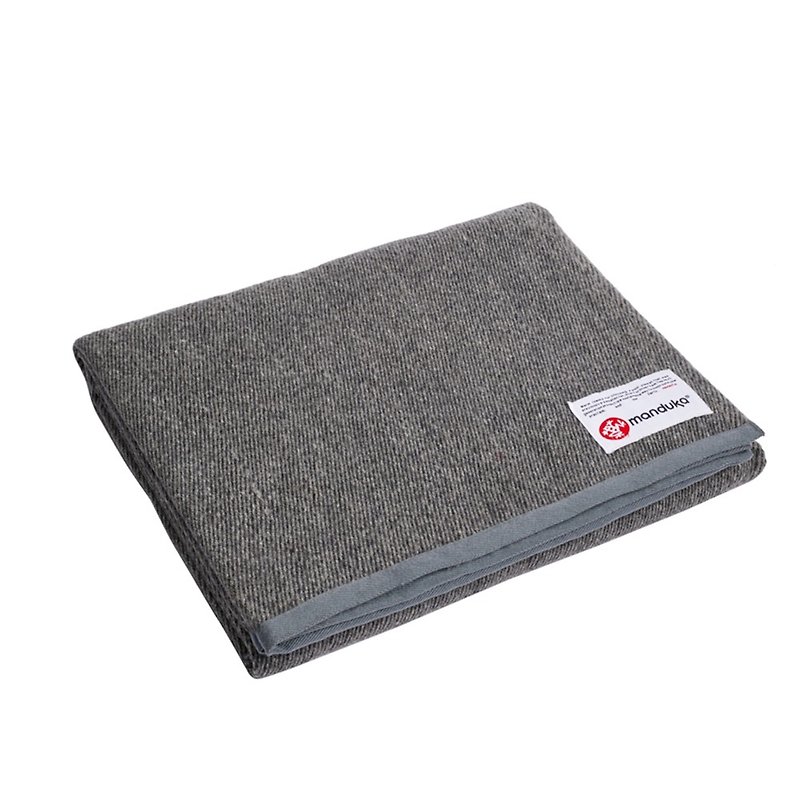 【Manduka】Recycled Wool Blanket Recycled Wool Yoga Auxiliary Blanket-Sediment - อุปกรณ์ฟิตเนส - ขนแกะ สีเทา