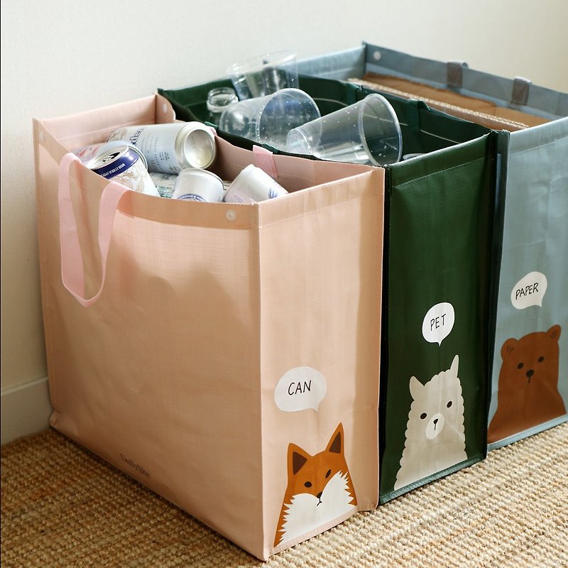 3 into the waterproof recycling classification bag -01 animals, E2D14421 - กล่องเก็บของ - วัสดุกันนำ้ หลากหลายสี