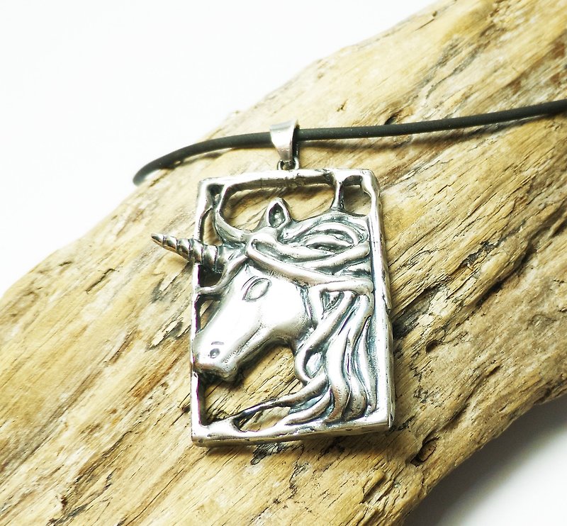 A unicorn in a dream. 925 Sterling Silver Necklace - Necklaces - Other Metals Silver