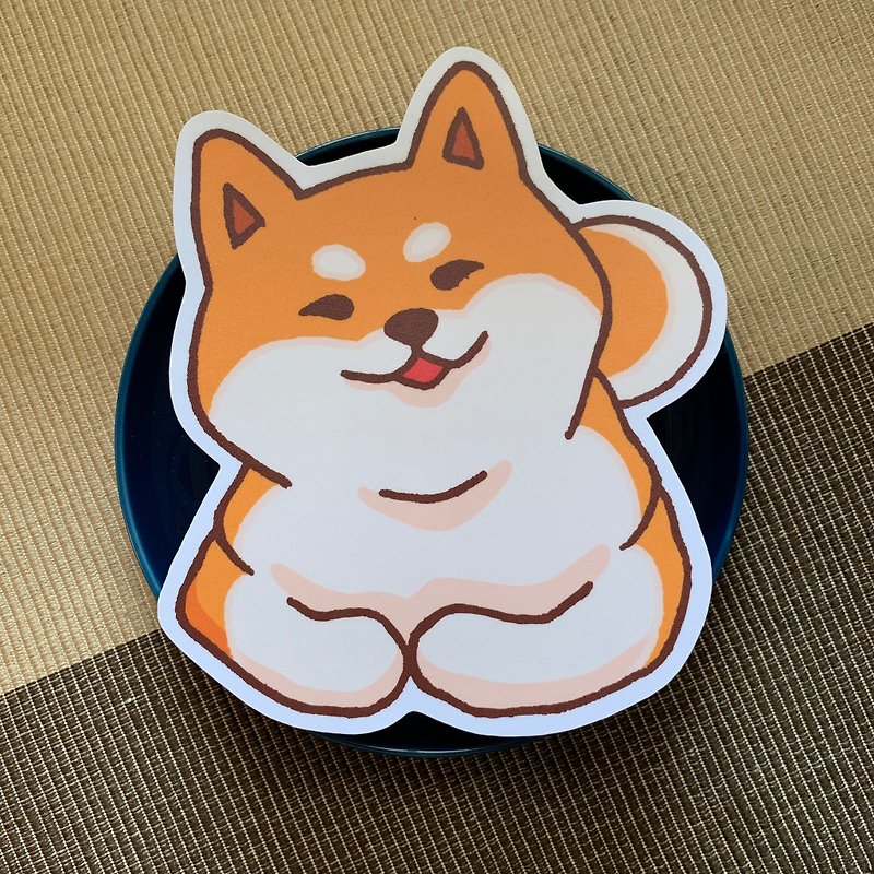 Shiba Inu Everyday Signature Smiley Face Large Waterproof Sticker SL0011 - Stickers - Waterproof Material 